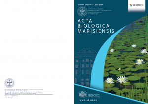 Acta Biologica Marisiensis - ABONAMENT PERSOANE FIZICE 